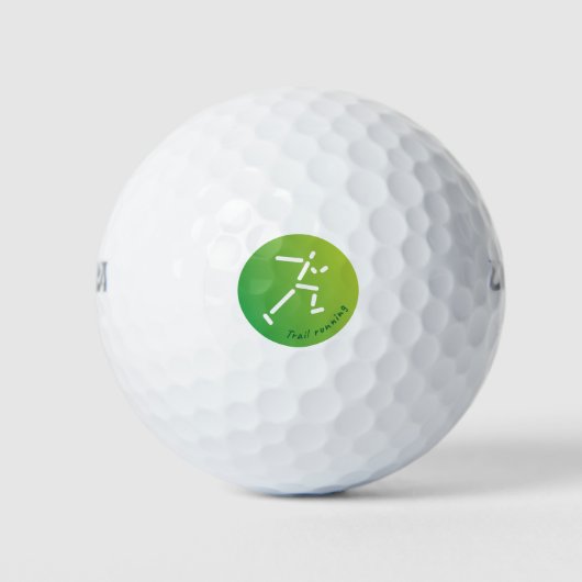 Trail Running design Golfballen (Voorkant)