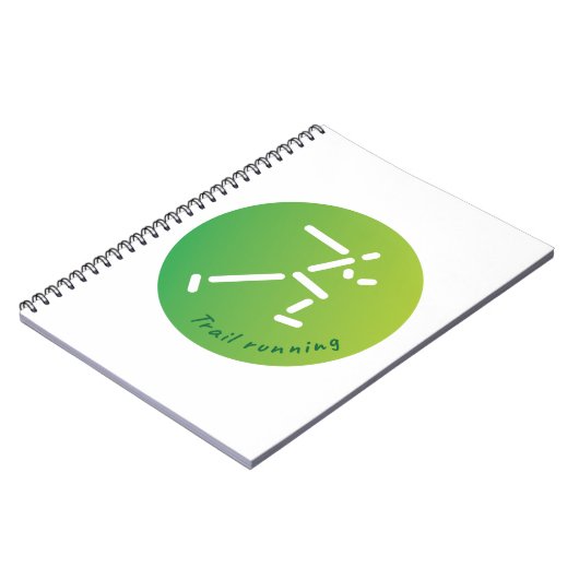 Trail Running design Notitieboek (Linkerzijde)