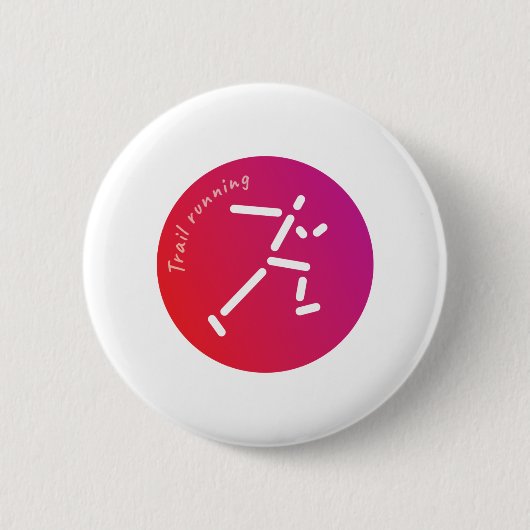 Trail Running design Ronde Button 5,7 Cm (Voorkant)