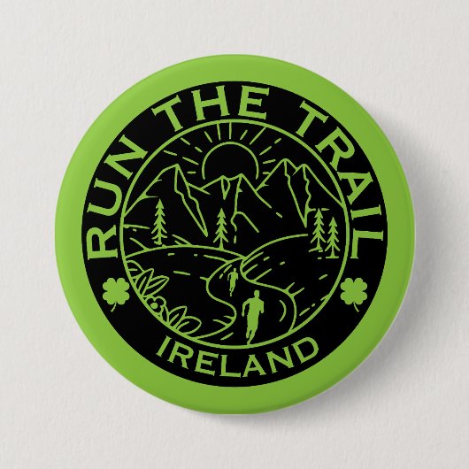 Trail Running Ierland Ronde Button 7,6 Cm (Voorkant)