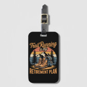 Trail Running is Mijn Pensioenplan Bagagelabel (Voorkant (verticaal))