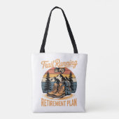 Trail Running is Mijn Pensioenplan Tote Bag (Achterkant)