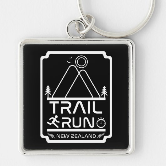 Trail Running Nieuw-Zeeland Sleutelhanger (Voorkant)