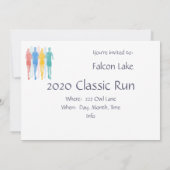 Trail Running Racing Runner-evenement Kaart (Achterkant)