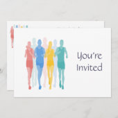 Trail Running Racing Runner-evenement Kaart (Voorkant / Achterkant)