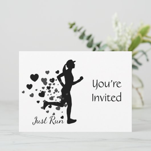 Trail Running Racing Runner thema Verjaardag Kaart (Staand voorkant)