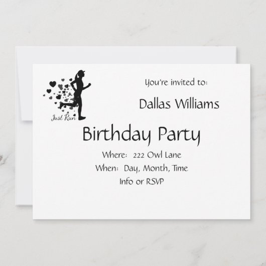Trail Running Racing Runner thema Verjaardag Kaart (Achterkant)