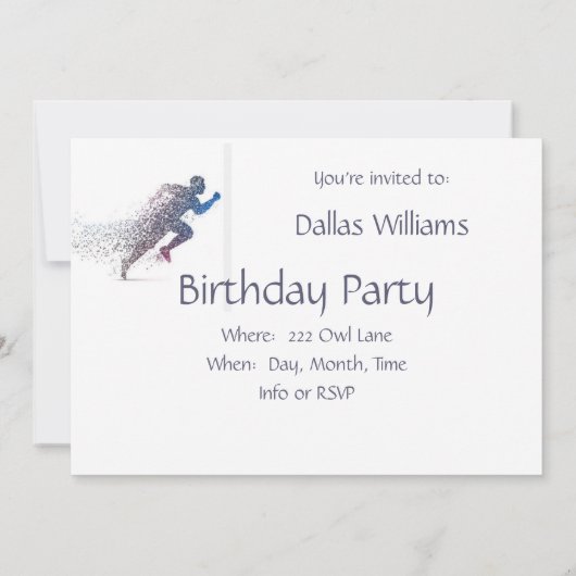 Trail Running Racing Runner thema Verjaardag Kaart (Achterkant)