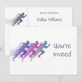 Trail Running Racing Runner thema Verjaardag Kaart (Voorkant / Achterkant)