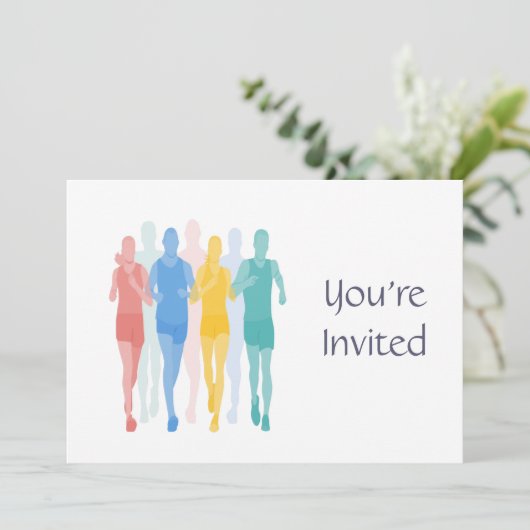 Trail Running Racing Runner thema Verjaardag Kaart (Staand voorkant)