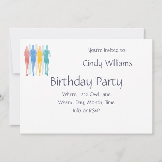 Trail Running Racing Runner thema Verjaardag Kaart (Achterkant)