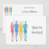 Trail Running Racing Runner thema Verjaardag Kaart (Voorkant / Achterkant)