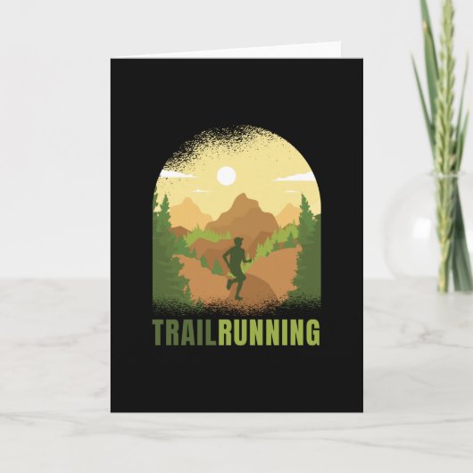 Trail Running Runner Mountains buiten Kaart (Voorkant)