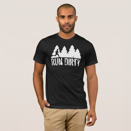 Trail Running shirt - Run Dirty (Voorkant volledig)