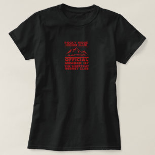 Trail Therapie Minimalistische Bergwandelclub naam T-shirt
