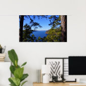 Trail Uitzicht Winter Lake Ouachita Arkansas Poste Poster (Thuiskantoor)