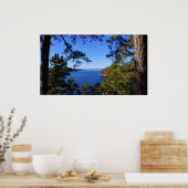 Trail Uitzicht Winter Lake Ouachita Arkansas Poste Poster (Keuken)