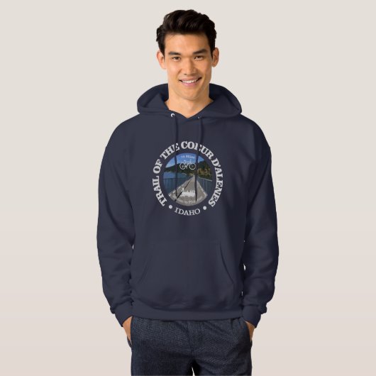 Trail van de Coeur d'Alene (fietsen c) Hoodie (Voorkant volledig)