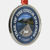 Trail van de Coeur d'Alene (fietsen c) Metalen Ornament (Rechts)
