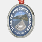 Trail van de Coeur d'Alene (fietsen c) Metalen Ornament (Links)