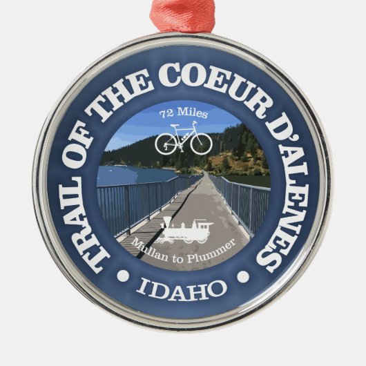 Trail van de Coeur d'Alene (fietsen c) Metalen Ornament (Voorkant)