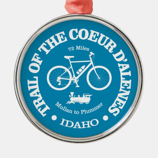 Trail van de Coeur d'Alene (fietsen) Metalen Ornament (Voorkant)