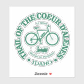 Trail van de Coeur d'Alene (fietsen) Sticker (Vel)