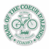 Trail van de Coeur d'Alene (fietsen) Sticker (Voorkant)