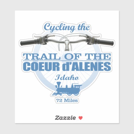 Trail van de Coeur d'Alene (H2) Sticker (Vel)