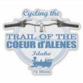 Trail van de Coeur d'Alene (H2) Sticker (Voorkant)