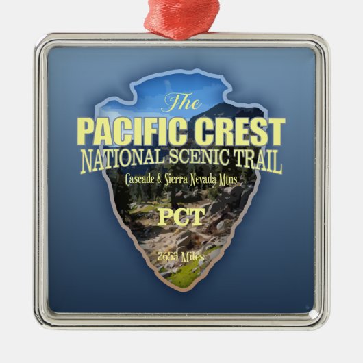 Trail van de Pacifische Crest (pijlpunt) Metalen Ornament (Voorkant)