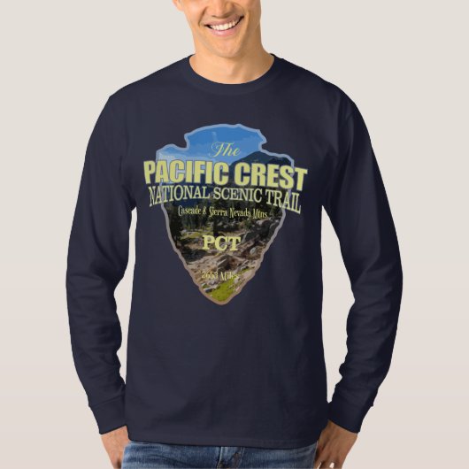 Trail van de Pacifische Crest (pijlpunt) T-shirt (Voorkant)