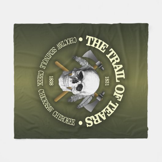 Trail van de tranen 2 fleece deken (Voorkant (Horizontaal))