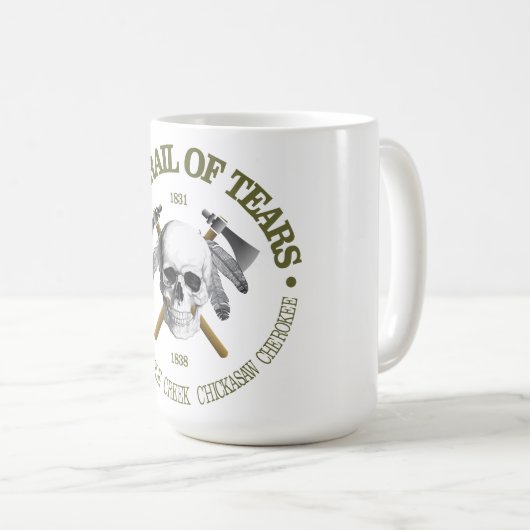 Trail van de tranen 2 koffiemok (Voorkant rechts)