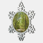 Trail van het Kittamaquandi-meer in Columbia Maryl Tin Sneeuwvlok Ornament (Rechts)