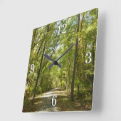 Trail van het Kittamaquandi-meer in Columbia Maryl Vierkante Klok (Hoek)