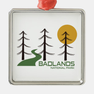 Trail van het nationaal park Badlands Metalen Ornament
