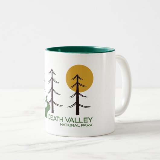 Trail van het nationaal park Death Valley Tweekleurige Koffiemok (Voorkant rechts)