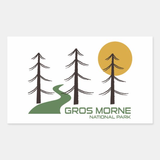 Trail van het Nationaal Park Gros Morne Rechthoekige Sticker (Voorkant)