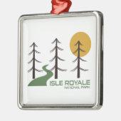 Trail van het nationaal park Isle Royale Metalen Ornament (Links)