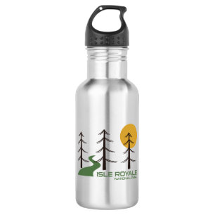 Trail van het nationaal park Isle Royale Waterfles