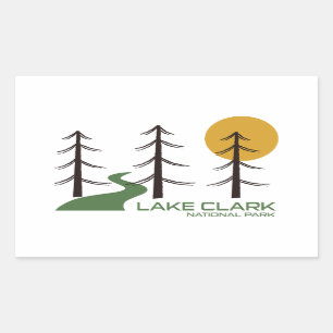 Trail van het Nationaal Park Lake Clark Rechthoekige Sticker