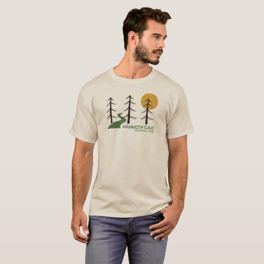 Trail van het nationaal park Mammoth Cave T-shirt (Voorkant volledig)