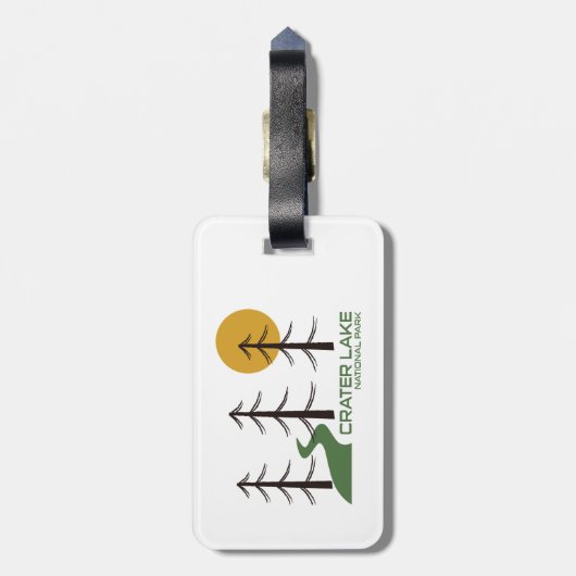 Trail van het nationaal park van het meer van Crat Bagagelabel (Achterkant verticaal)