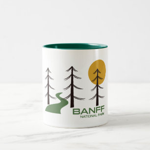 Trail van het nationale park van Banff Tweekleurige Koffiemok