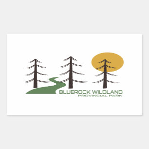 Trail van het provinciepark Bluerock Wildland Rechthoekige Sticker