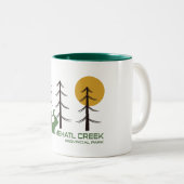 Trail van het provinciepark Mehatl Creek Tweekleurige Koffiemok (Voorkant rechts)