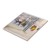 Trail van kunstaardewerk voor tranen tegeltje (Zijkant)