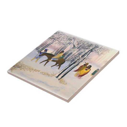 Trail van kunstaardewerk voor tranen tegeltje (Zijkant)