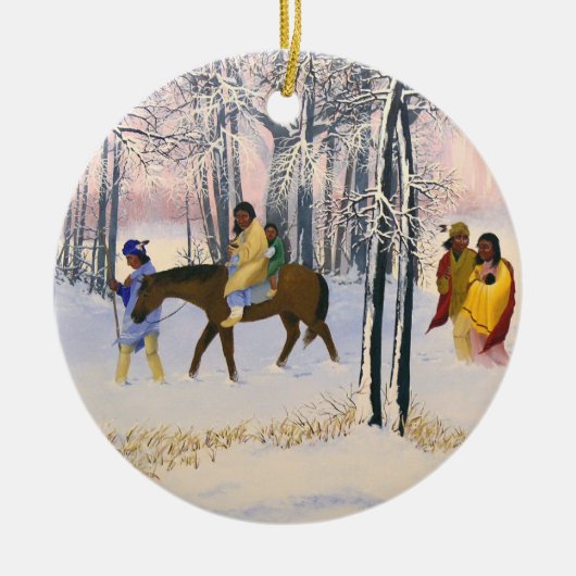 Trail van kunstschilder keramisch ornament (Voorkant)